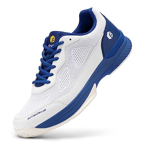 FitVille Extra Wide Pickleball Shoes for Men White Tennis...