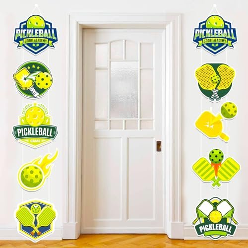 2Pcs Pickleball Themed Door Hanging Banner Pickleball Porch...