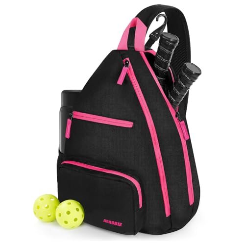 AEROBIX Pink Pickleball Bag for Women & Men, Pickle Ball...