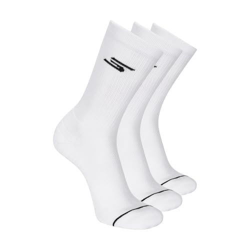 Skechers Men's 3-Pack Pickleball Crew Socks, White...