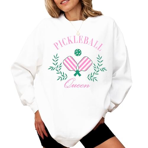 Olive Loves Apple Pickleball Queen Sweatshirt for Women and...