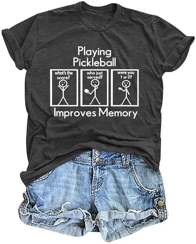 ELDPS Pickleball Shirts Women: Pickleball Player T-Shirt...