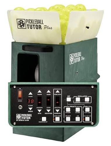 Pickleball Tutor Plus Ultra Model. Variable TOPSPIN and...