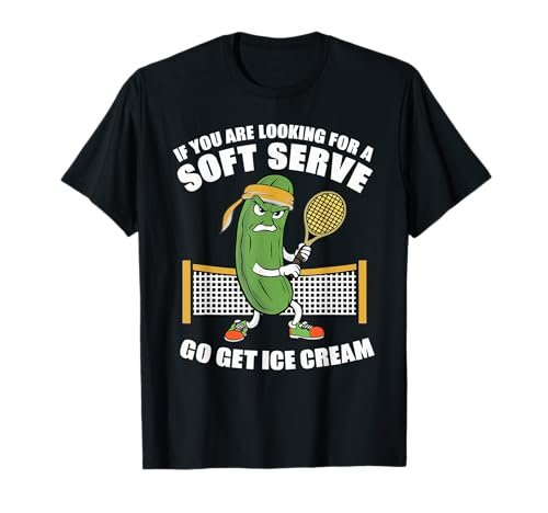 Funny Pickleball Playing Pickle Tennis Soft Serve Ice Cream...