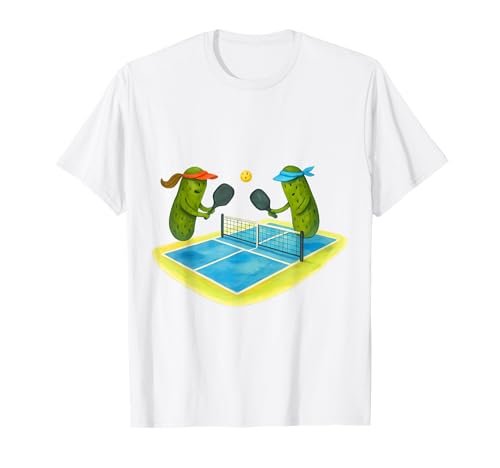 Pickles Playing Pickleball Funny Pickleball For Men T-Shirt
