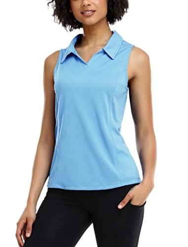 COOrun Golf Polo Shirts for Women V-Neck Tennis Tank Tops...