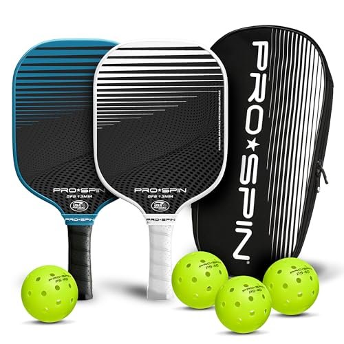 PRO SPIN Pickleball Paddles Set of 2 – USAPA Approved...