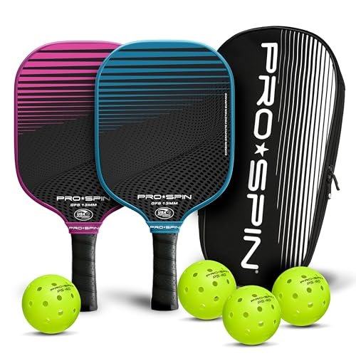 PRO SPIN Pickleball Paddles Set of 2 – USAPA Approved...