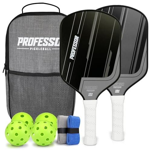 Professor Premier Pickleball Paddle Set of 2 Fiberglass...
