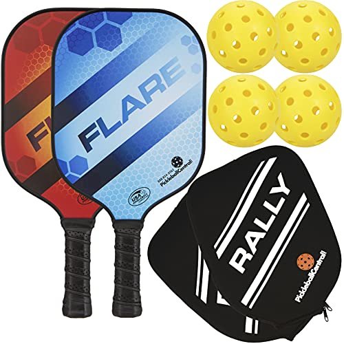 Rally Flare Graphite Pickleball Paddle | Polymer Honeycomb...