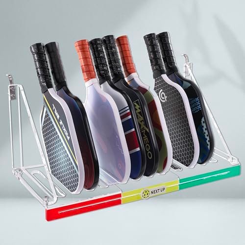 LifeLAZA Acrylic Pickleball Paddle Rack, Premium Pickleball...