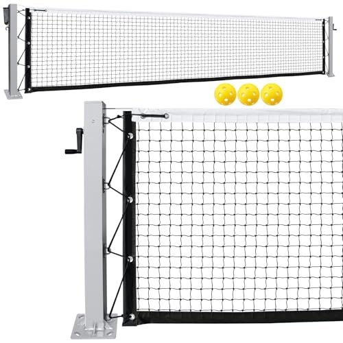 VANCL Surface Mount Pickleball Net System Heavy-Duty...